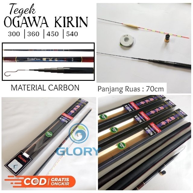 Joran Tegek Ogawa Kirin 300 360 450 540 630 730 Walesan Atau Tangkai Pancing Tegeg Ruas Panjang Baha