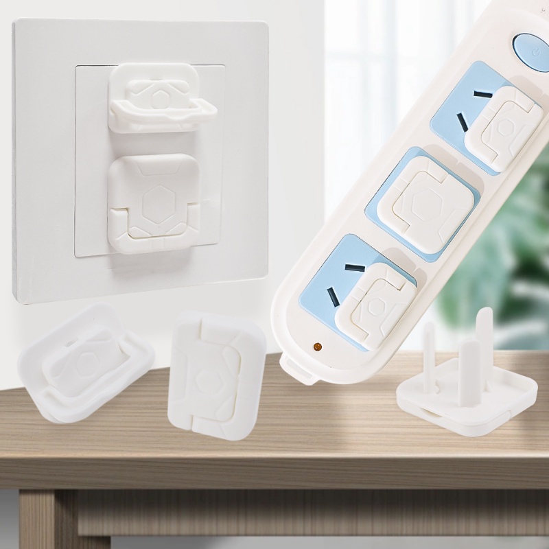2per3lubang Anak Listrik Shock-proof ABS Penutup Pelindung Soket Dengan Pegangan/Pengaman Insulasi Pengaman Colokan Listrik Praktis Nyaman
