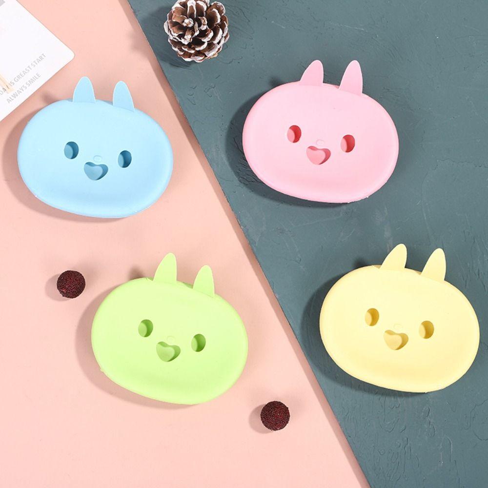 [Elegan] Kotak Sabun 1Pcs Bentuk Kelinci Indah Double Layer Kartun Smiley Bunny Soap Dish