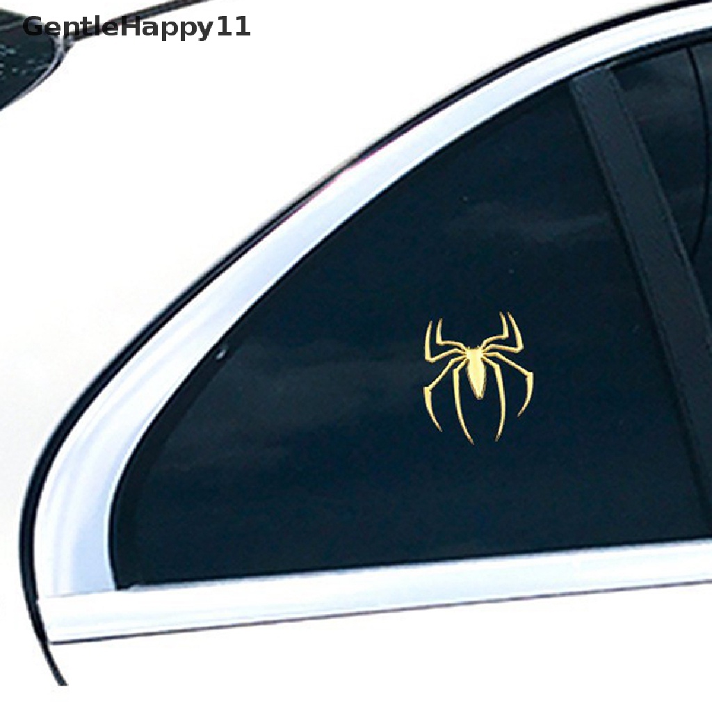 Gentlehappy Stiker Mobil Metal 3D Spider Logo Mobil Metal Sticker Chrome Spider Badge Emblem id