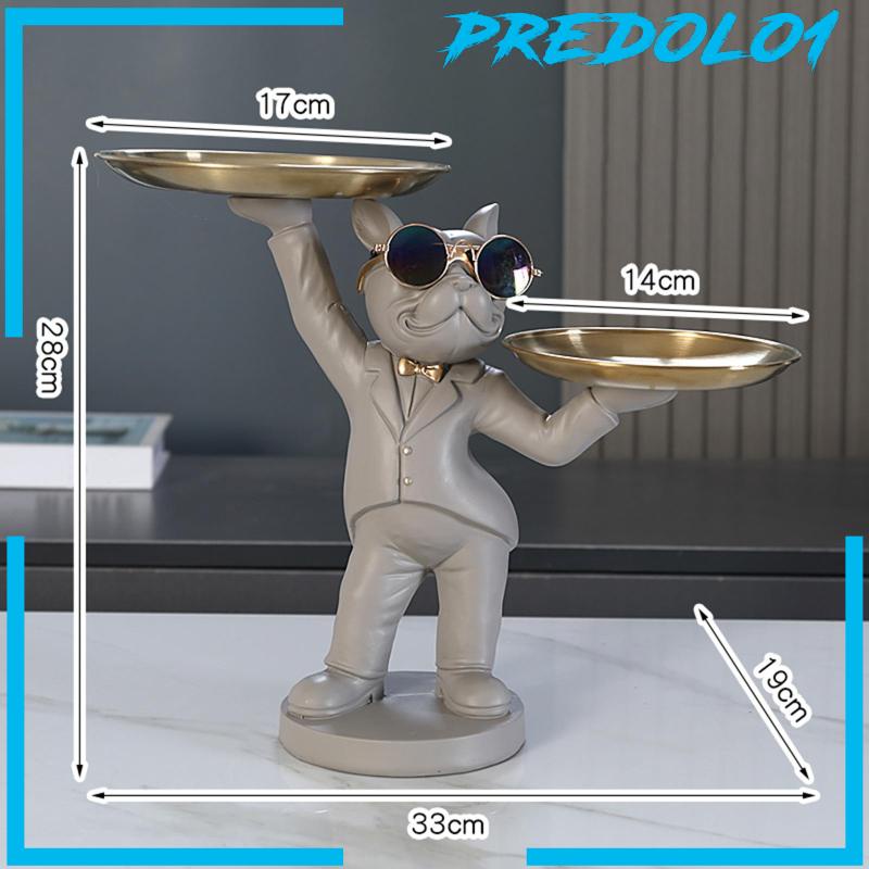 [Predolo1] Nampan Penyimpanan Meja Anjing Tempat Permen Resin Patung Hewan Wadah Serba Serbi