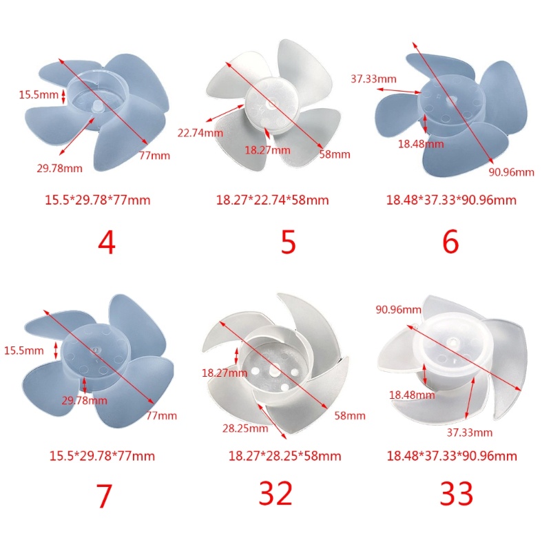 Cre Baling Kipas Plastik 4daun Baling Kipas Plastik Pengganti Empat Daun Baling Kipas Listrik Untuk Rumah Tangga Daya Kecil