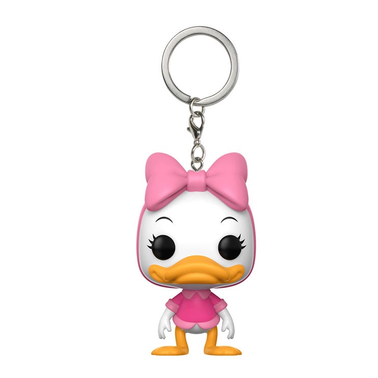 Original Funko POP Disney Donald Minnie Webby Boneka Gantungan Kunci PVC Anime Action Figure Liontin Key Ring