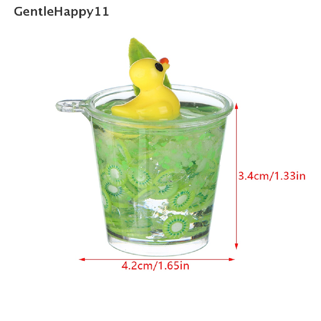 Gentlehappy 1Pc Mini Neon Little Yellow Duck Cup Cangkir Minuman Es Ember Cup Mikro Landscape Ornamen Rumah Boneka Miniatur Dekorasi id