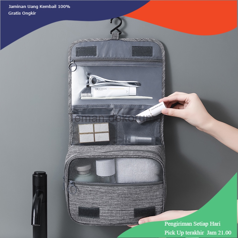 TD - RTG CHADESIEL Tas Travel Make Up Organizer Toiletry Bag with Hook - C150