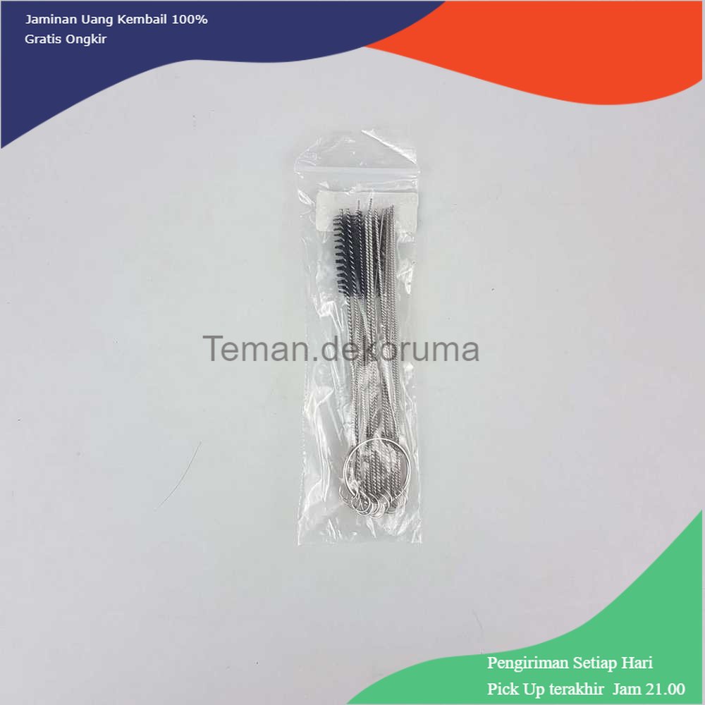 TD - RTG AGS Sikat Brush Pembersih Karburator Cleaning Needles Tools 15 PCS - CS8