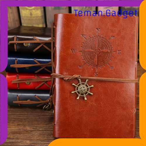 TG - ATK PHANTACI Buku Catatan Binder Kulit Retro Compass Kertas A5 - ZB045