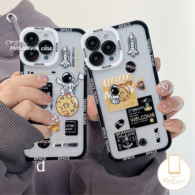 Case NASA Merk Trendy Infinix Hot 10 11s 11 9 12 Play Smart 4 5 6 Plus Hot 20 8 20s 10s 11s Nfc 10 Lite 12i 12pro Note 11 10 12 Pro 12 2023 Astronot Luar Angkasa Lucu TPU Lembut Sarung