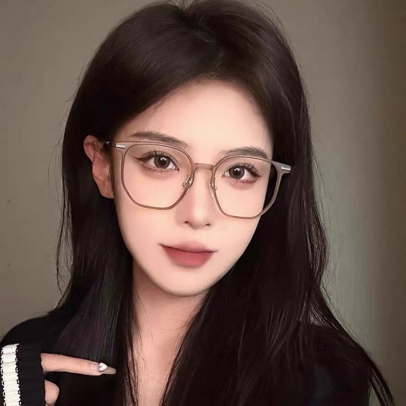 (YUZHU) Oversized Frame Irregular Anti Blue Light Kacamata Untuk Wanita Korea Fashion TR90 Kacamata Komputer Anti Radiasi