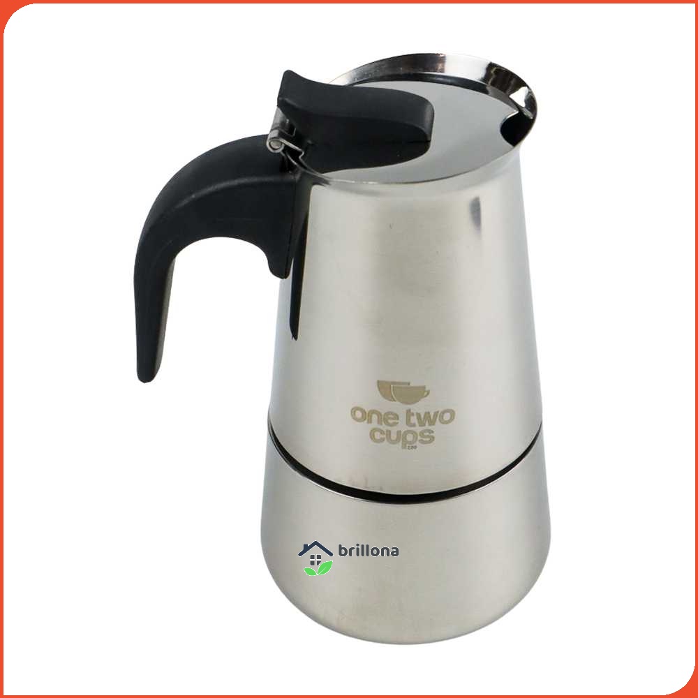 One Two Cups Espresso Coffee Maker Moka Pot Teko Stovetop Filter - Z21