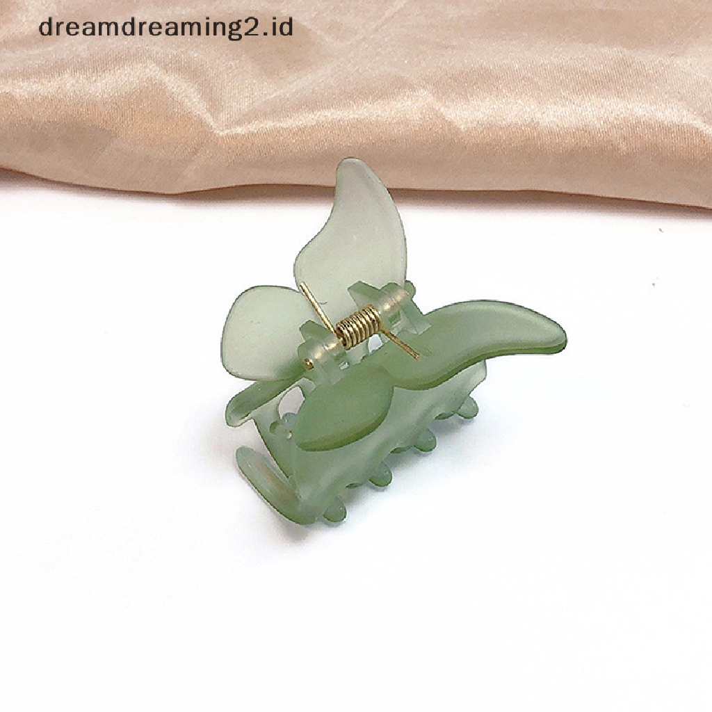 (dream) New Butterfly Hair Claw Pearl Sweet Hair Clips Resin Hair Klem Jepit//