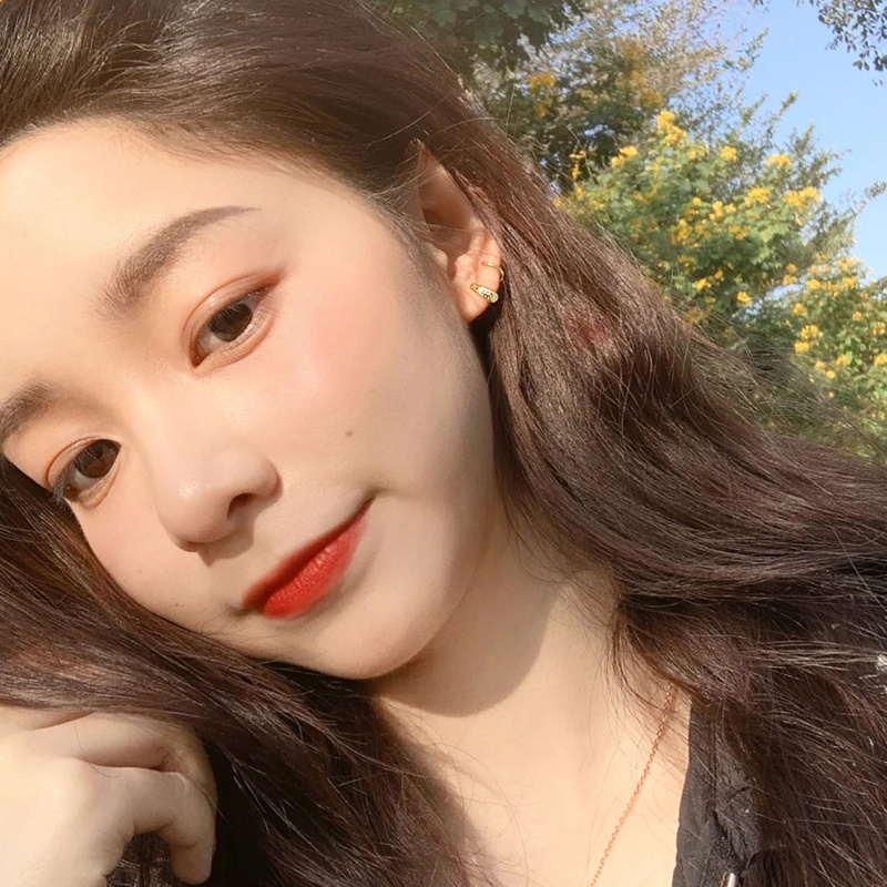 Roselife Korea s925 Perak Musim Semi Stud Anting-Anting Untuk Wanita Gadis Elegan Tindik Spiral Anting-Anting Trendi Pakaian Sehari-Hari Telinga Perhiasan Hadiah