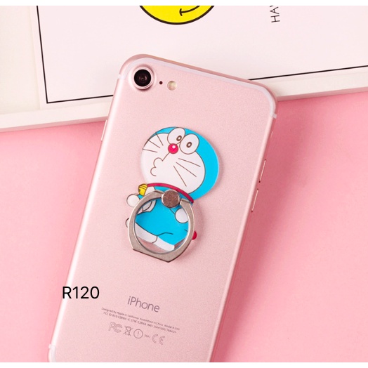 Kawaii Doraemon Kartun Smartphone Ring Support Universal Metal Finger Ring Lucu Tempat Ponsel Stand Rings