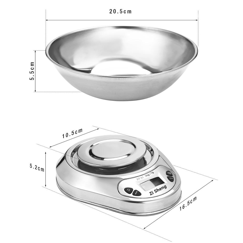 5kg/1g Timbangan Dapur Elektronik LCD Display Makanan Digital Teh Weighing Scale Tea Weighing Balance Alat Dengan Mangkok