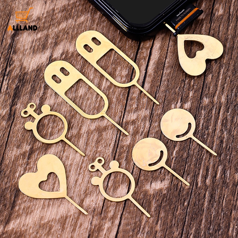 Universal Pin Penghapus Kartu Ponsel Logam Mini/Kreatif Cinta Bentuk Hati SIM Tray Ejection Needle/Kartu Smartphone Portabel Alat Pengambilan