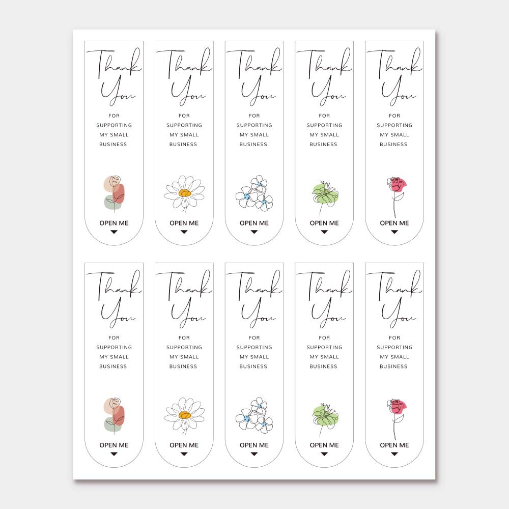 STICKER OPEN ME THANK YOU FOR YOUR ORDER / STIKER LABEL PACKAGING PENGIRIMAN 10PCS
