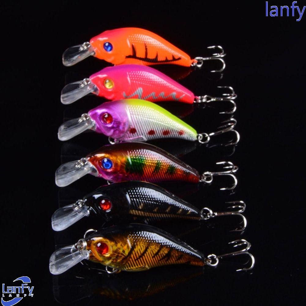 Lanfy Umpan Keras Merek Manusia Hidup Simulasi Keras Ikan Memikat Umpan Palsu Crankbait Bergaris Umpan Perlengkapan Memancing Ikan Wobbler Buatan Umpan Ikan Gemuk Kecil