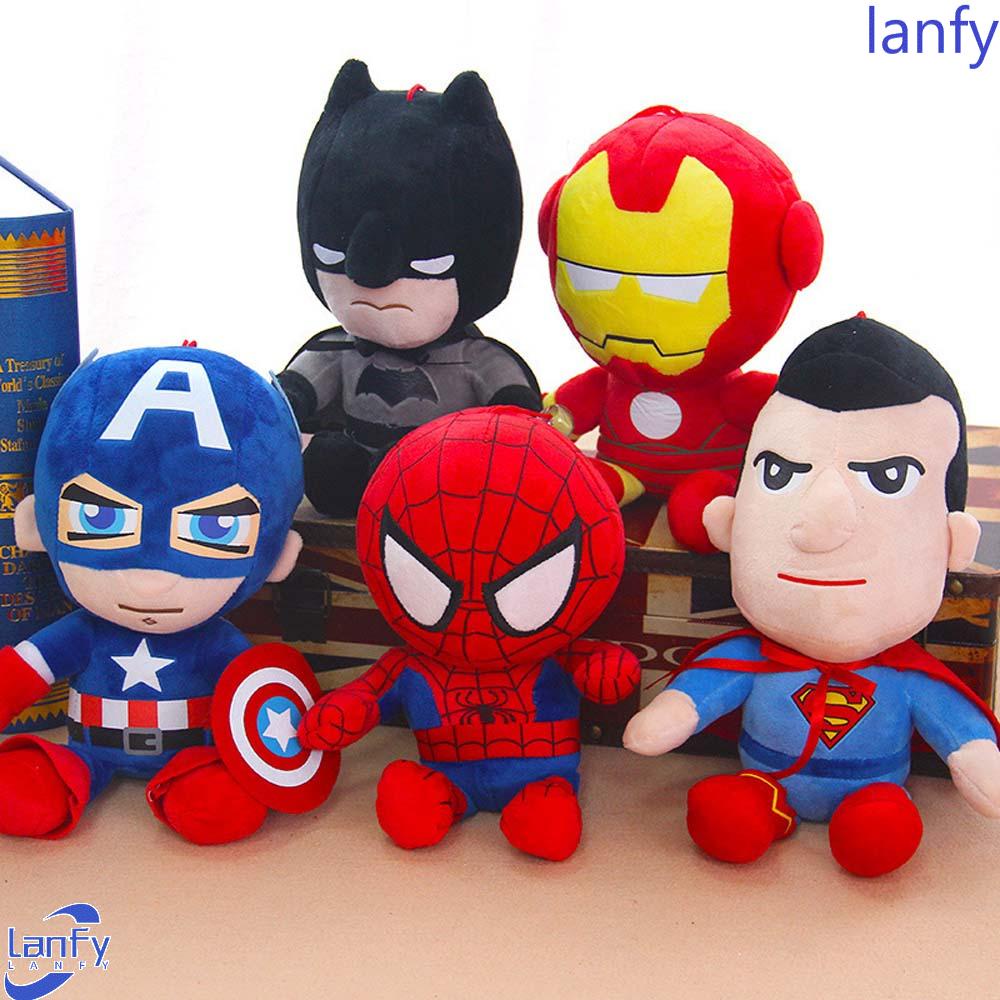 Lanfy Marvel Avengers Hadiah Natal Anime Superman Captain America Boneka Mainan Spiderman Mainan Mewah