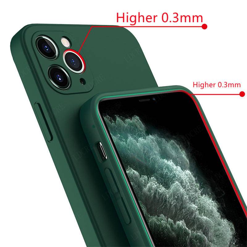 IPHONE Untuk Iphone11 12 Pro Max Case Handphone TPU Mewah Original Back Square Silikon Cair Case Soft Cover Untuk Iphone6 6s 7 8 Plus SE 2020 2022 X Xs XR Max