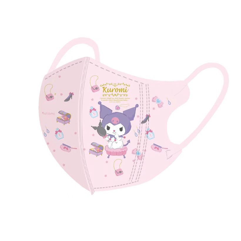 MASKER SANRIO  ANAK 3D  INDIVIDUAL PAVK / MASKER ANAK CINNAMOROLL KUROMI MELODY 4 LAPIS