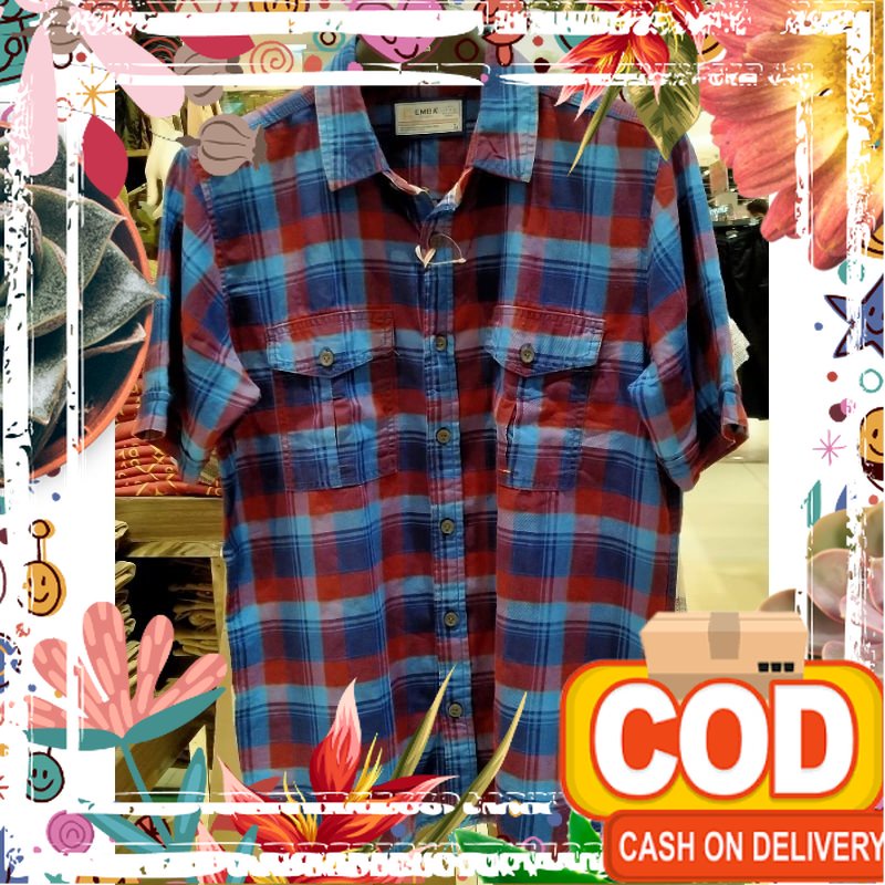 kemeja pria emba casual/ tebel pol