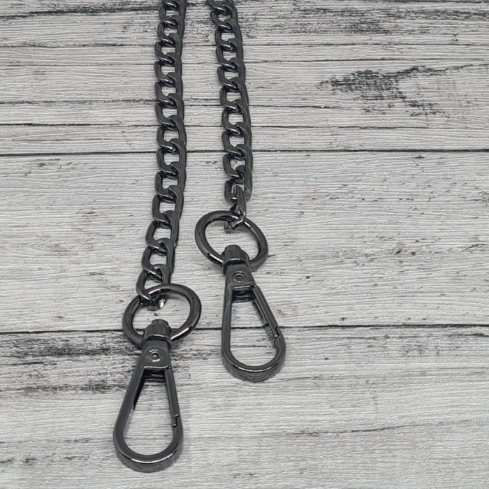 chany 60cm short chain bag strap / tali tas pendek - silver, 40cm
