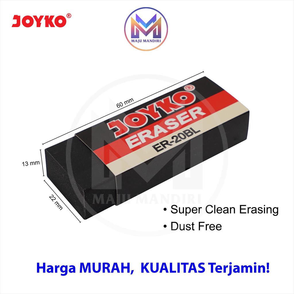 

Penghapus Joyko B20 Putih Hitam / Eraser Isi 20 PCS Black White
