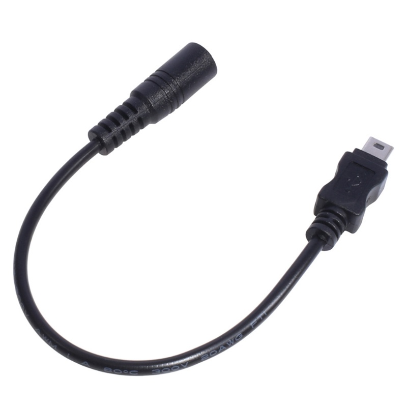 Cre DC 5.5x2.1 Female to Mini USB Male Kabel 5521jek Daya DC Power Conector- Adaptor 5.5x2.1 Mini USB Converter