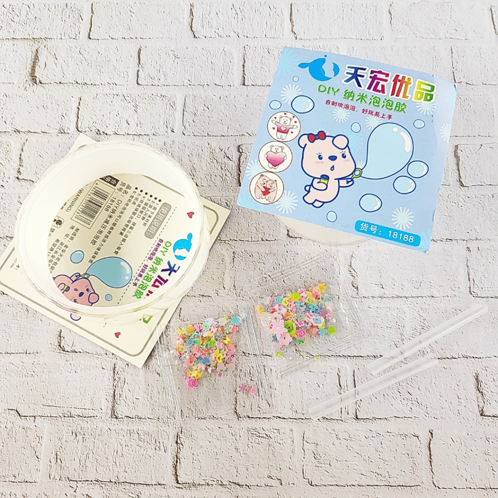 ENZ ® Mainan anak Nano tape blow bubble balon tiup bening / balon tiup gambar / balon isi manik viral 1266