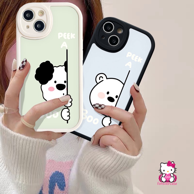 Case Puppy Beruang Kartun Lucu Untuk Samsung A14 A23 A31 A30s A13 A04 A20 A33 A32 A02s A22 A03s A73 A21s A03 A10s A52 A50 A51 A12 A11 A20s A72 A50s A52s A53 A71 Couple Soft Cover