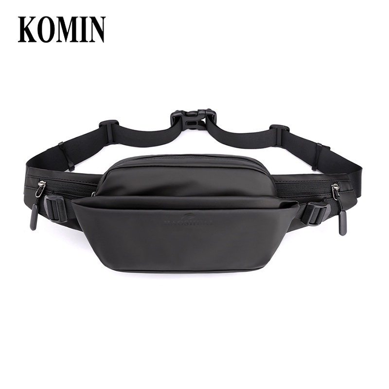 Komin Tas Pinggang Pria Waterproof Beg Original Cowok Anti Air Waistbag Fashion Multifungsi Haoshuai