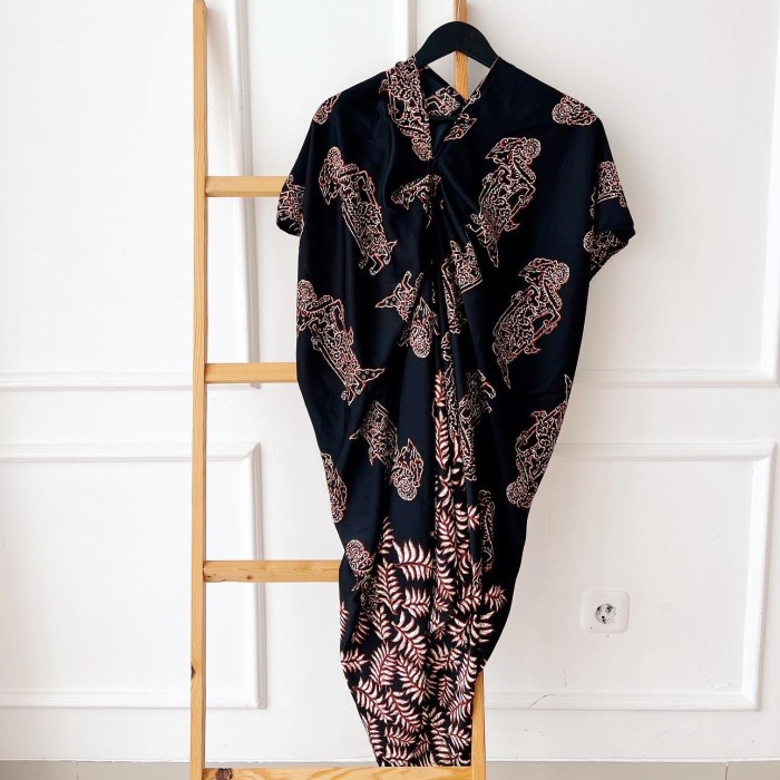KAFTAN BATIK MODERN JUMBO | 9-275 WAYANG KAFTAN PENDEK BIGSIZE PESTA - panjang
