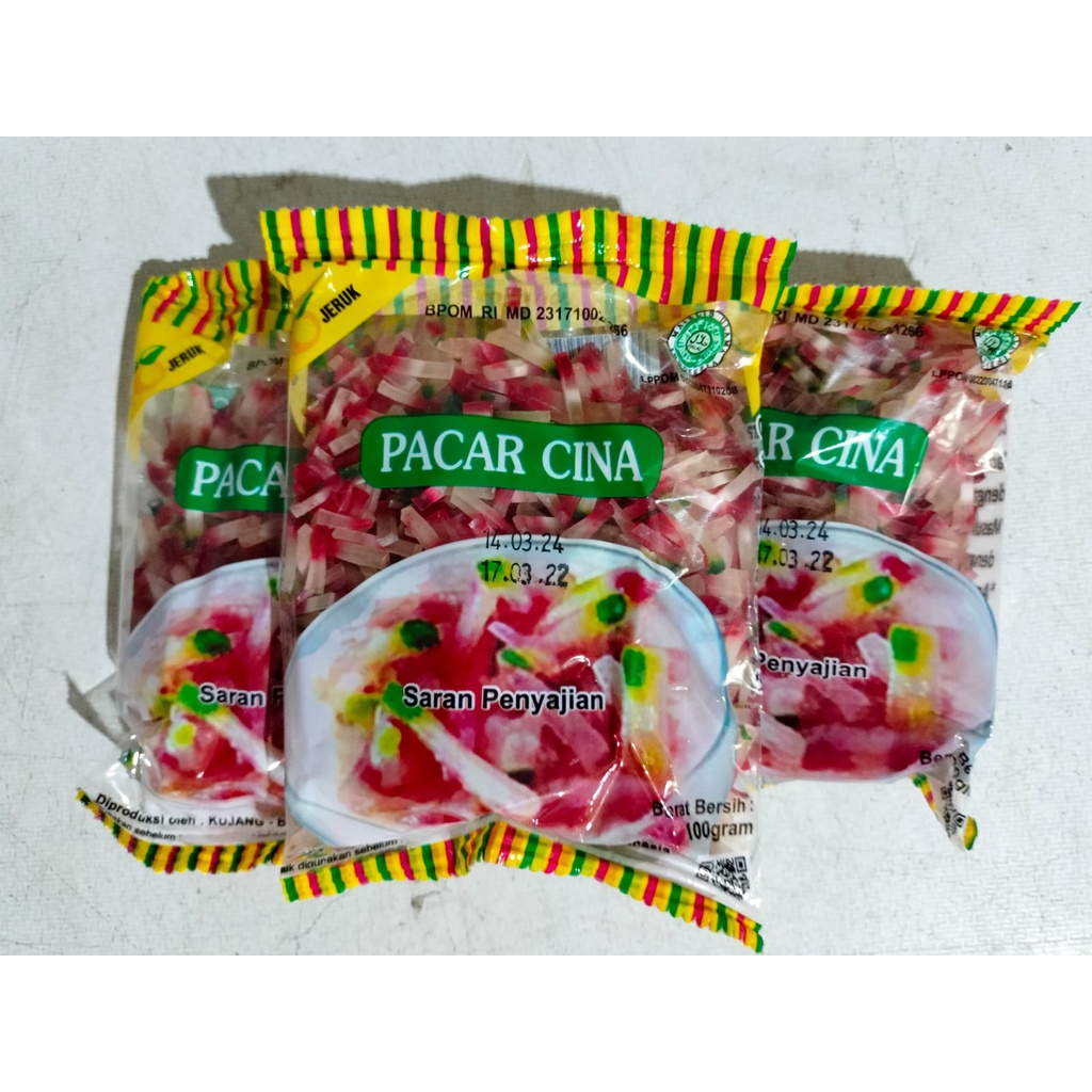 

Pacar Cina Sekoteng Cap Jeruk 100GR Biji Delima Sagu Halal