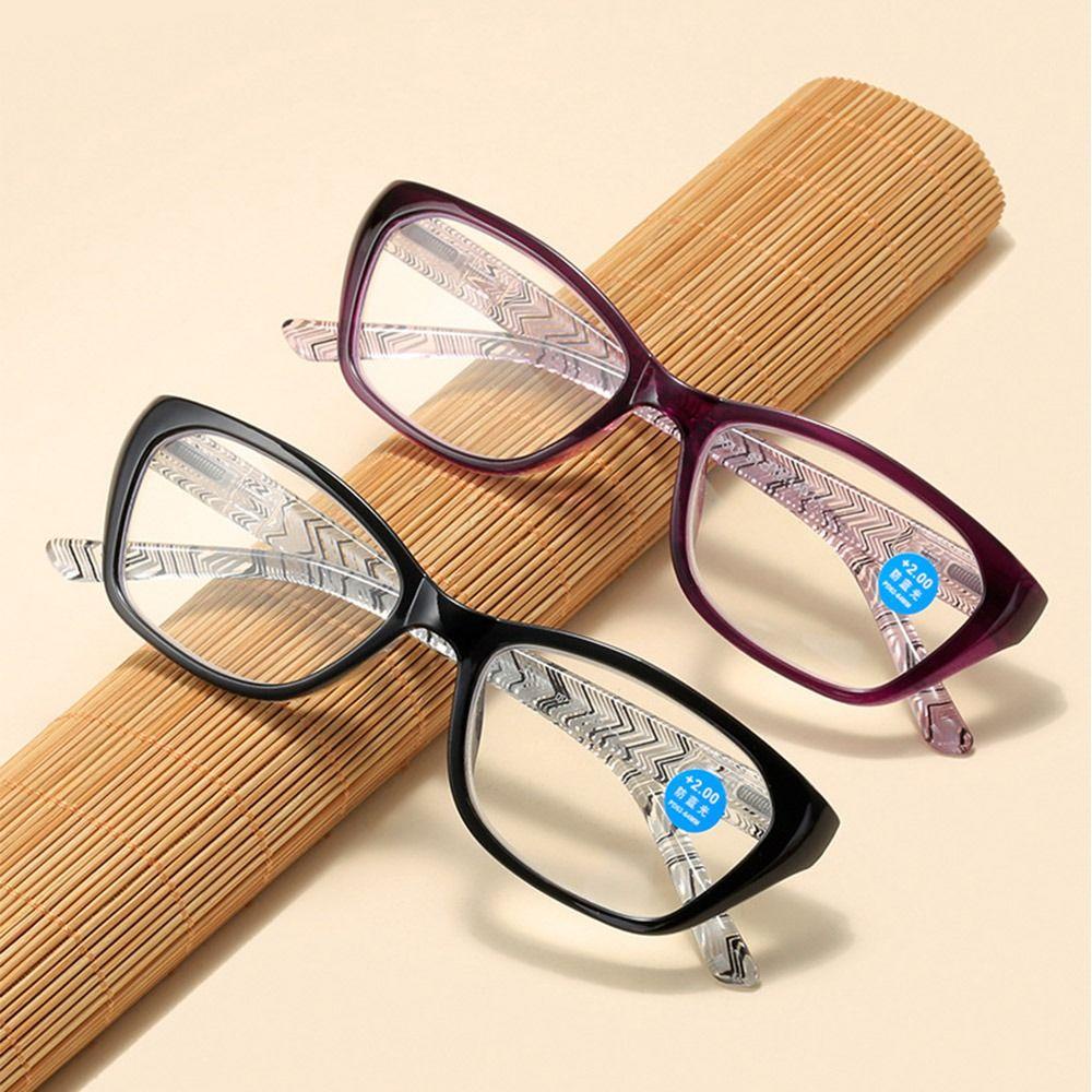 R-flower Kacamata Baca Pria Wanita Portable Pelindung Mata Vintage Ultra Light Frame