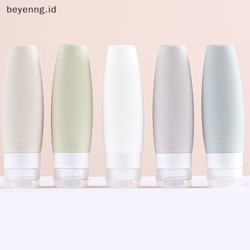 Beyen 1pc 60/90ML Silikon Botol Isi Ulang Kosong Travel Portable Packing Tekan ID