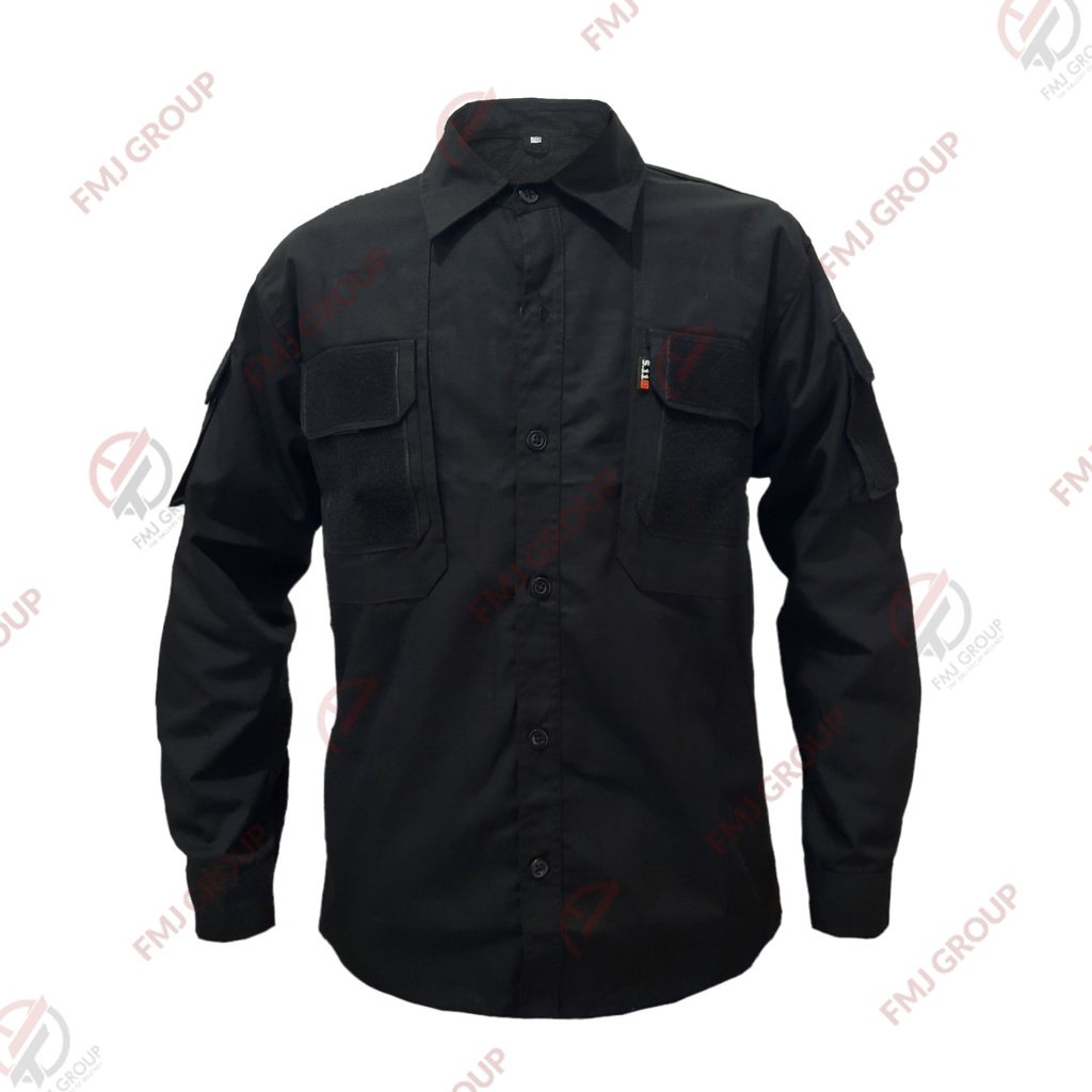 Kemeja Tactical 511 / Kemeja Panjang Abu Tua Ripstop Kotak TR