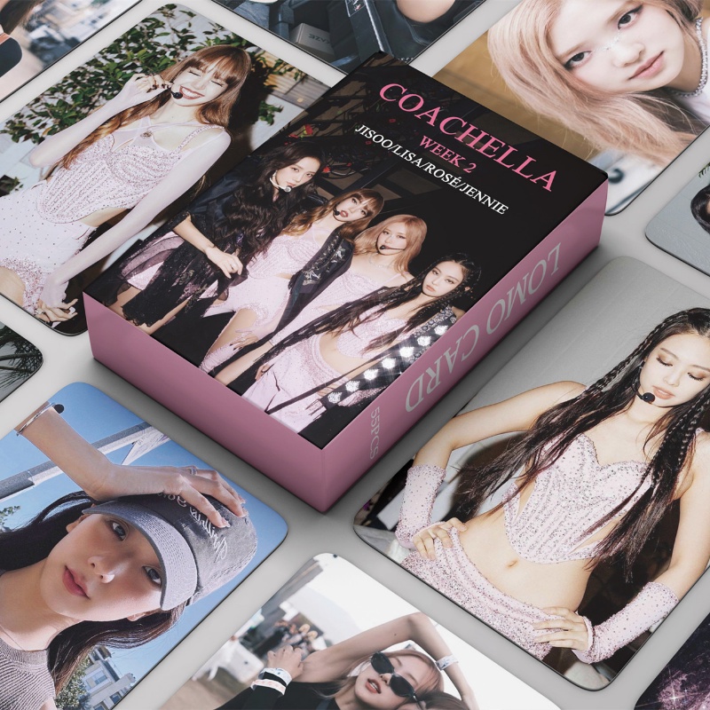 55pcs Blackpink &amp; Coachella Photocards Album Konser Terbaru Poster HD Koleksi Kartu Lomo JENNIE ROSE LISA JISOO Blackpink