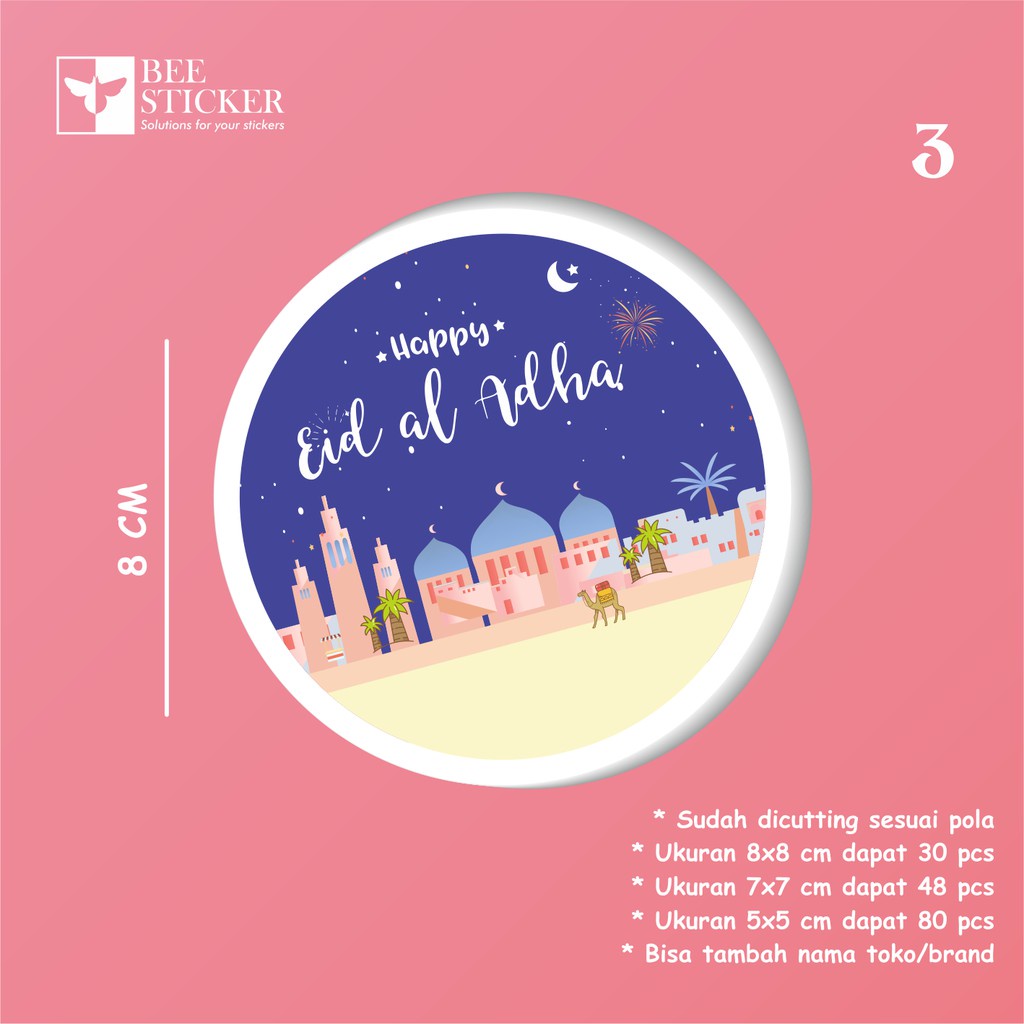

❤️ H-Day ❤️ KIRIM HARI INI stiker toples kue kering hampers idul adha (isi 48 stiker) design lucu-lucu