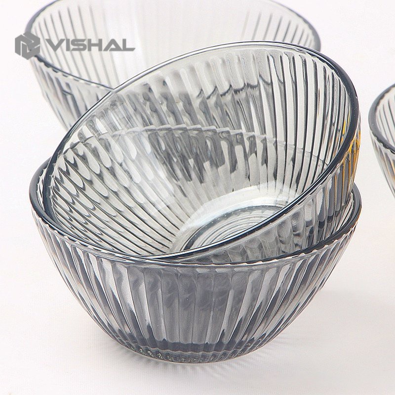 VISHAL Mangkok Kaca Bulat Mini / Mangkok Bening / Mangkok Sayur/Mangkok Buah / Mangkok Sup