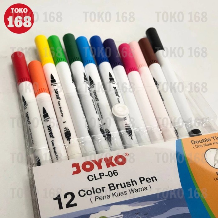 

JOYKO Color Brush Pen 12 Color / Pena Kuas Warna 12 Warna CLP-06 SET