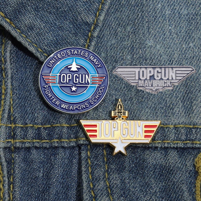 Film Dan Televisi Peripheral Fighter Squadron Pilot Logo Ransel Logam Enamel Lencana Aksesoris Pakaian