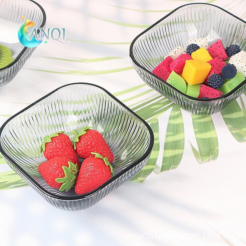 ID ANQI SHOP 2 IN 1 / GELAS KACA GELAS POLOS + MANGKOK KACA BULAT BESAR/MANGKOK BENING/MANGKOK