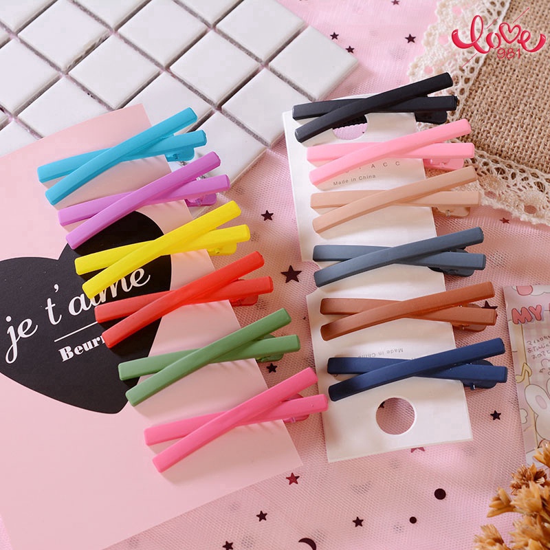 BIMBIM Jepit Rambut Klip Wanita Fashion Korea Matte Warna Warni Jepitan Lucu Hairpin