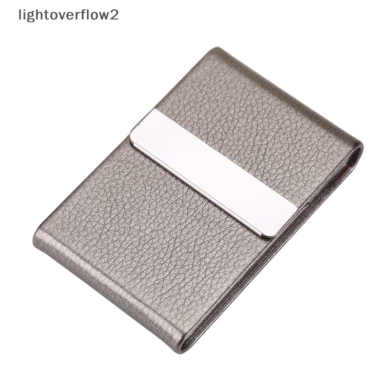 [lightoverflow2] Tempat Kartu Nama Case Card Bag Cortex Stainless Steel Anti Tekanan Tahan Air Kotak Metal Fashion Individuality Clam Case [ID]