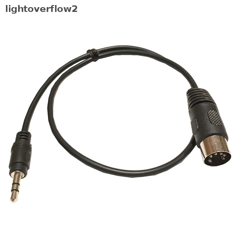 [lightoverflow2] Kabel Audio Jack Stereo 3.5mm 3.5 mm Aux Male To MIDI Din 5pin MIDI Male Female Plug 0.5m Untuk Mikrofon MIC [ID]