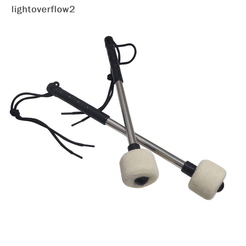 [lightoverflow2] 1pcs Bass Drum Mallet Felt Head Perkusi Palu Timpani Stik Dengan Gagang Stainless Steel [ID]