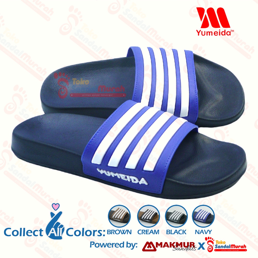 Toko Sendal Murah - Sandal Slop Pria Dewasa Uk 38 - 43 / Sandal Pria Dewasa Model Kasual / Sandal Kekinian / Sandal Karet Murah Empuk Nyaman / Sandal Pria Santai [Toko Sendal Murah YMD 22123 L]