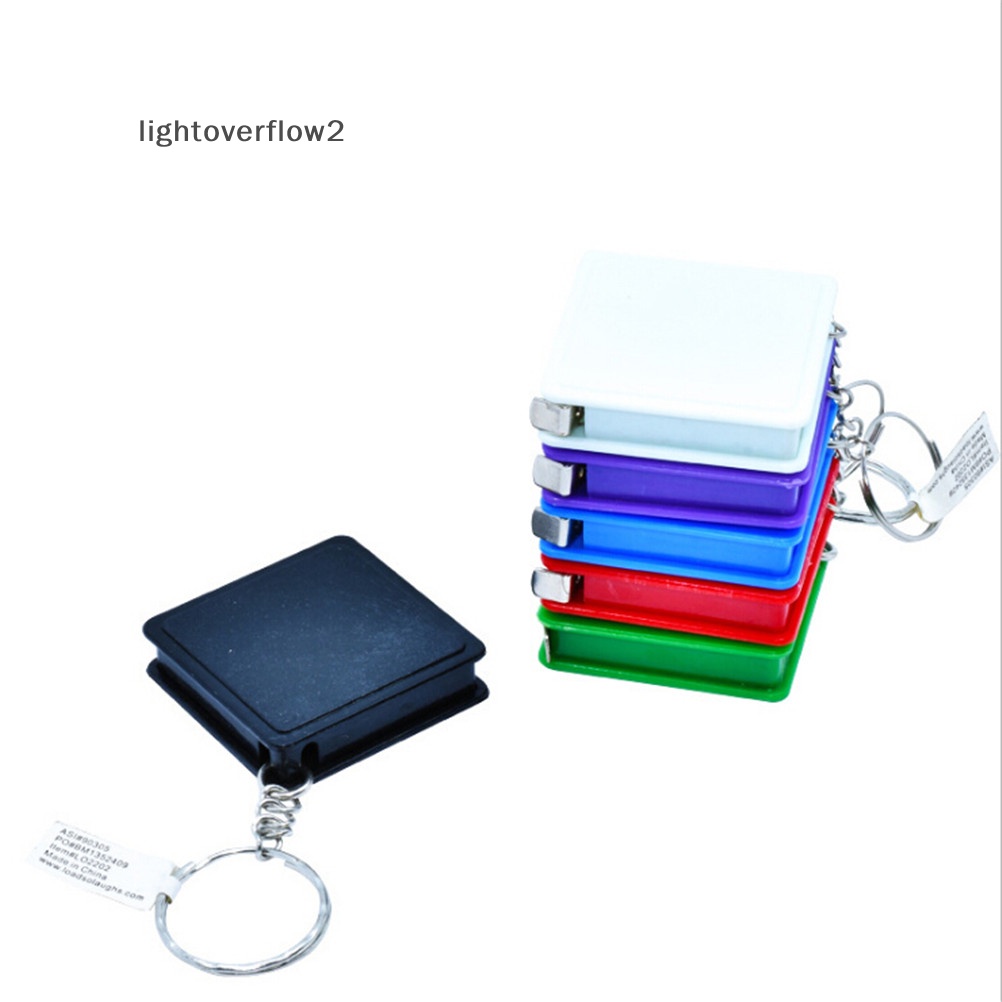 [lightoverflow2] 1m Penggaris Ditarik Plastik Portable Mini Tape Measure Dengan Gantungan Kunci [ID]