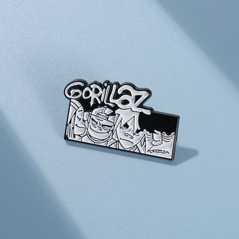 Bros Seri Band Virtual Gorillaz Album Musik Brooch Ransel Badge Hadiah Untuk Teman