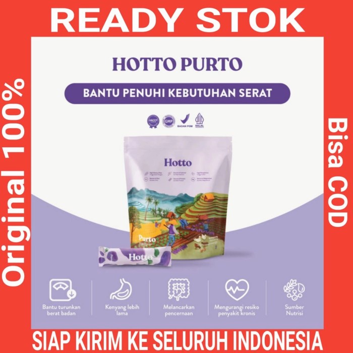 HOTTO PURTO multigrain Dengan Ubi Ungu 1 Pouch (isi 16 Sachet)